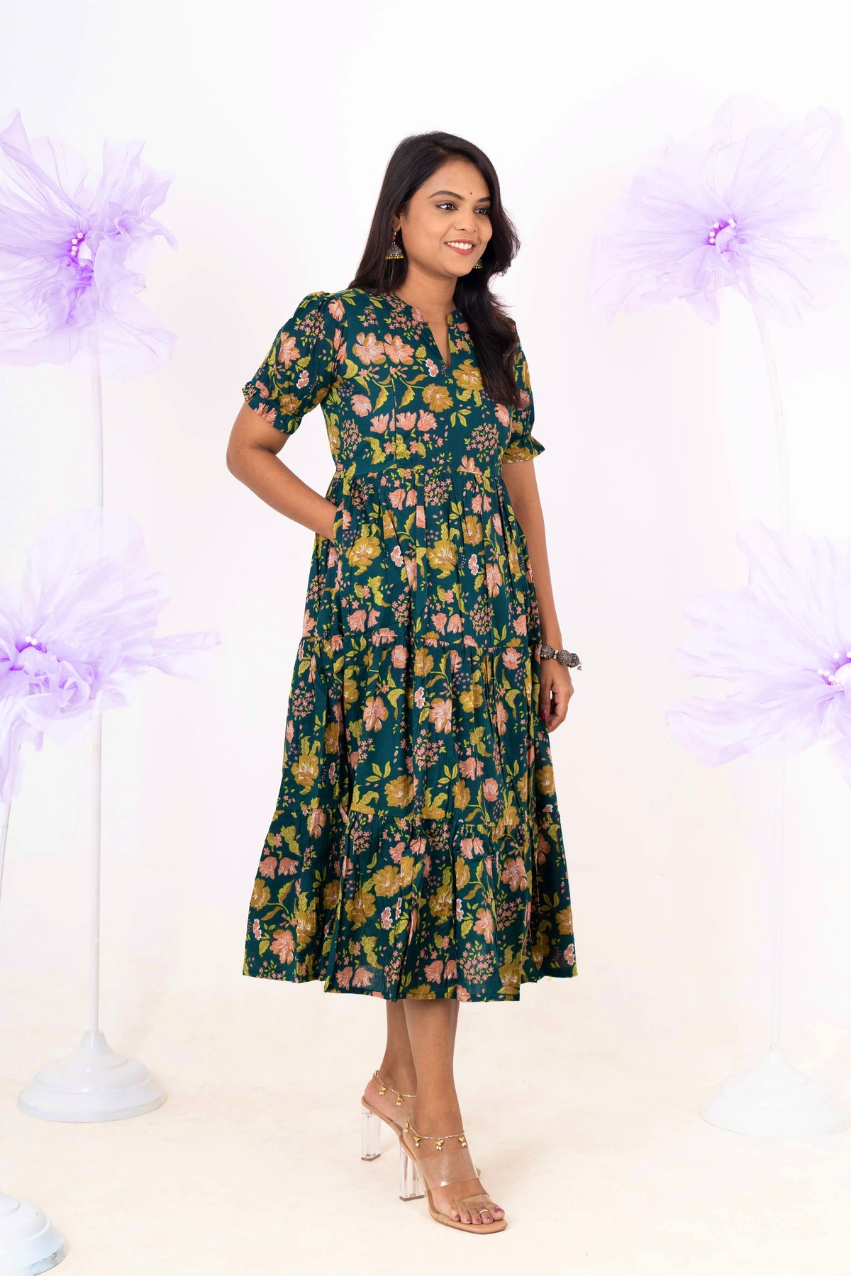 Maragatham casual Dress With Lining