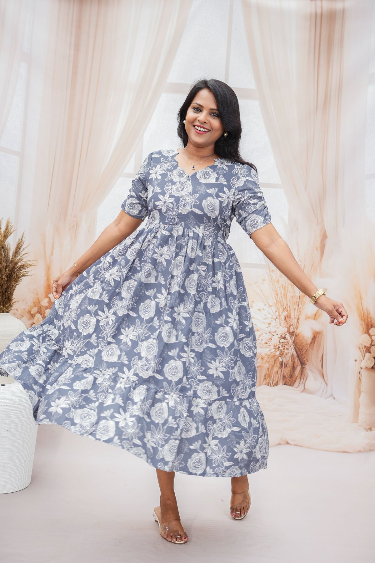 Geetha Day to Night Dress Without Lining( Wrinkle-Free )