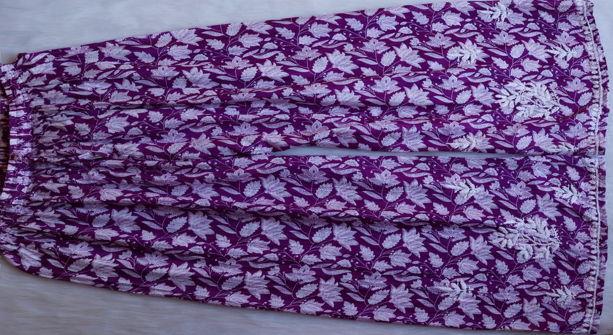 Haala Deep Purple Pure Mulmul set