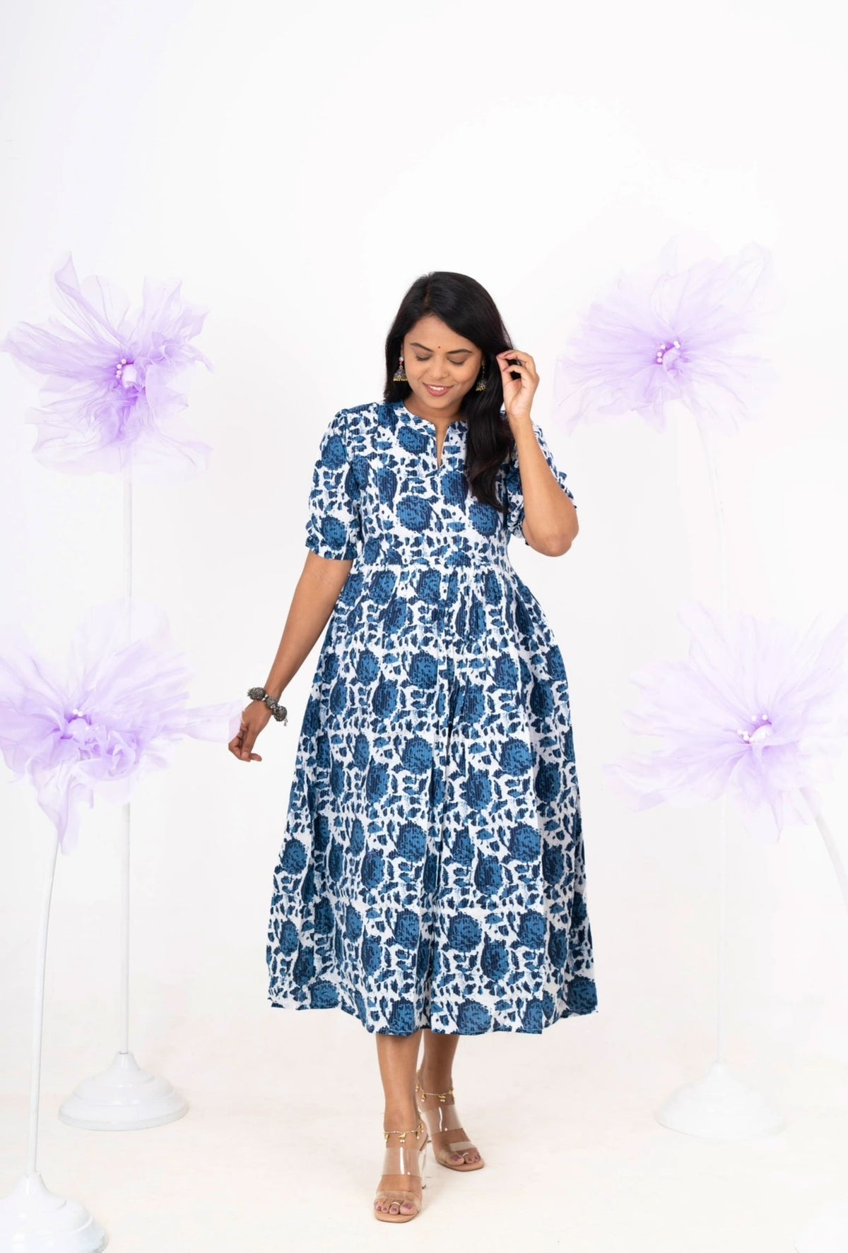 Anya casual Dress With Lining Non-Maternity & Feeding-Friendly Dress