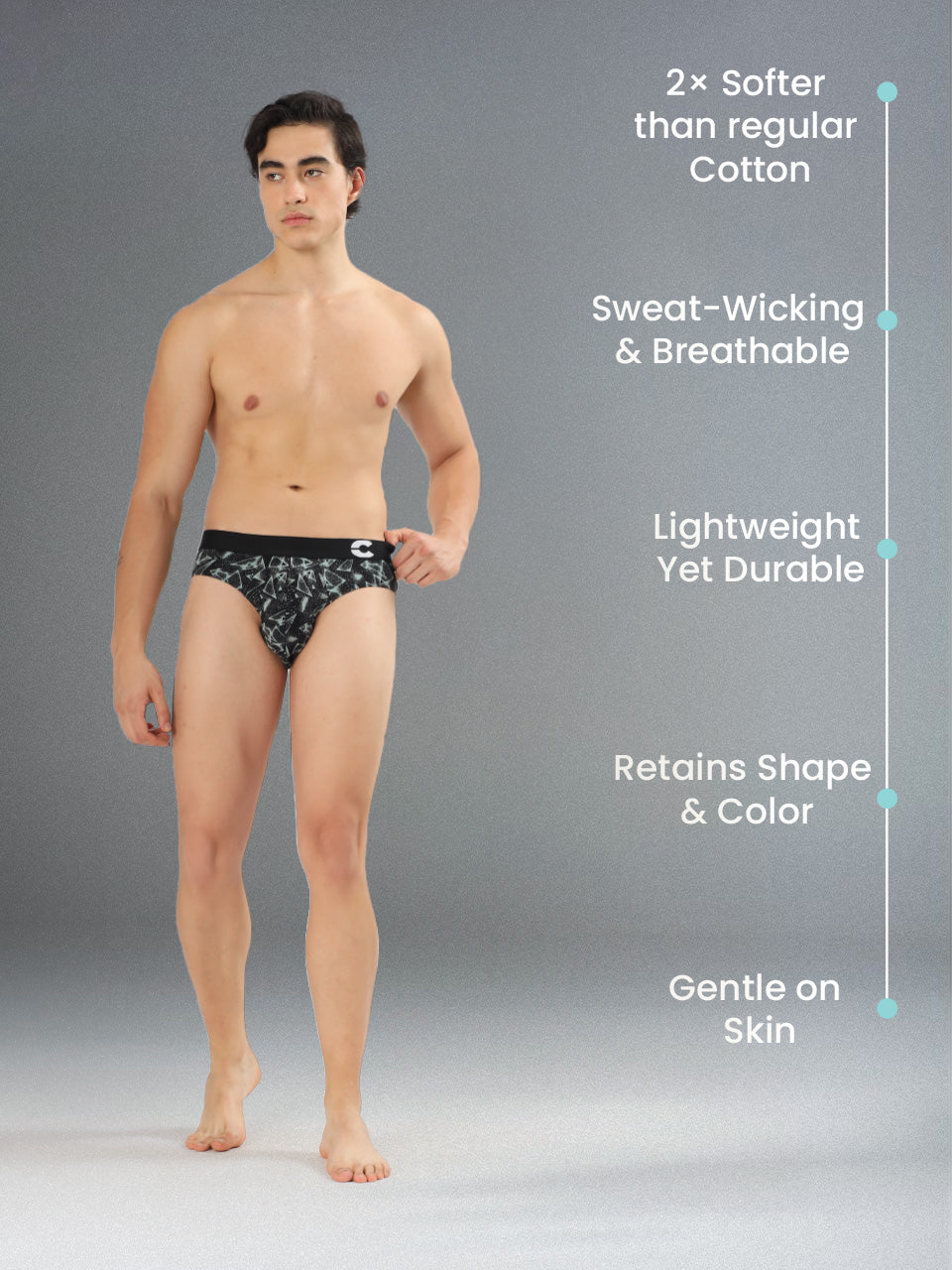 Men's Cotton Printed Briefs (Pack of 1)