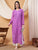 Dua Premium Viscose 3D Chikankari Straight Kurta (Lilac)