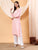 Alina Chikankari Modal Straight Kurta (Pastel Peach)