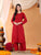 Priya Chikankari Kurta Palazzo Cotton Co-ord Set (Maroon)