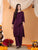Maryam Chikankari Rayon Co-ord Set (Wine)