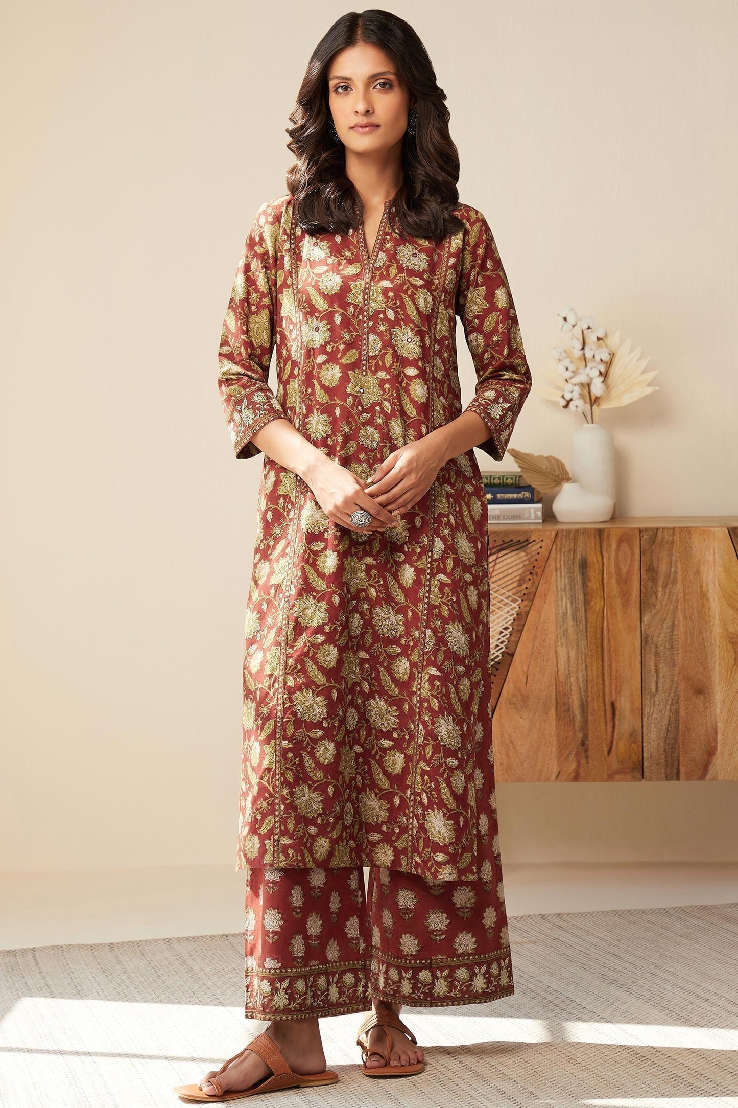 Sehra Zeenat Bagru Kurta