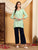 Misha Chikankari Modal Short Kurti (Pista Green)