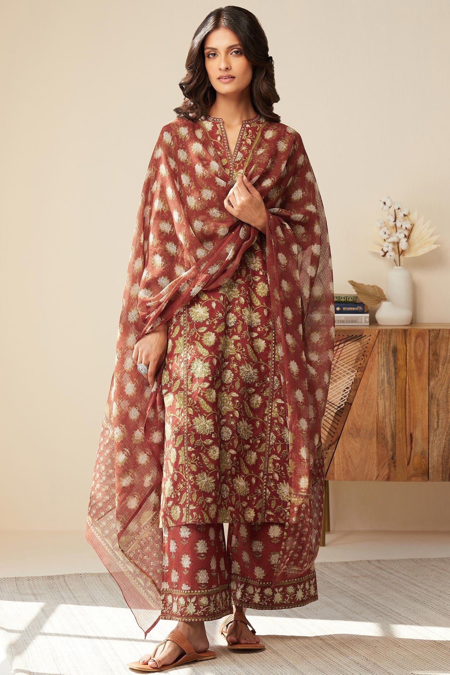Sehra Zeenat Bagru Kurta