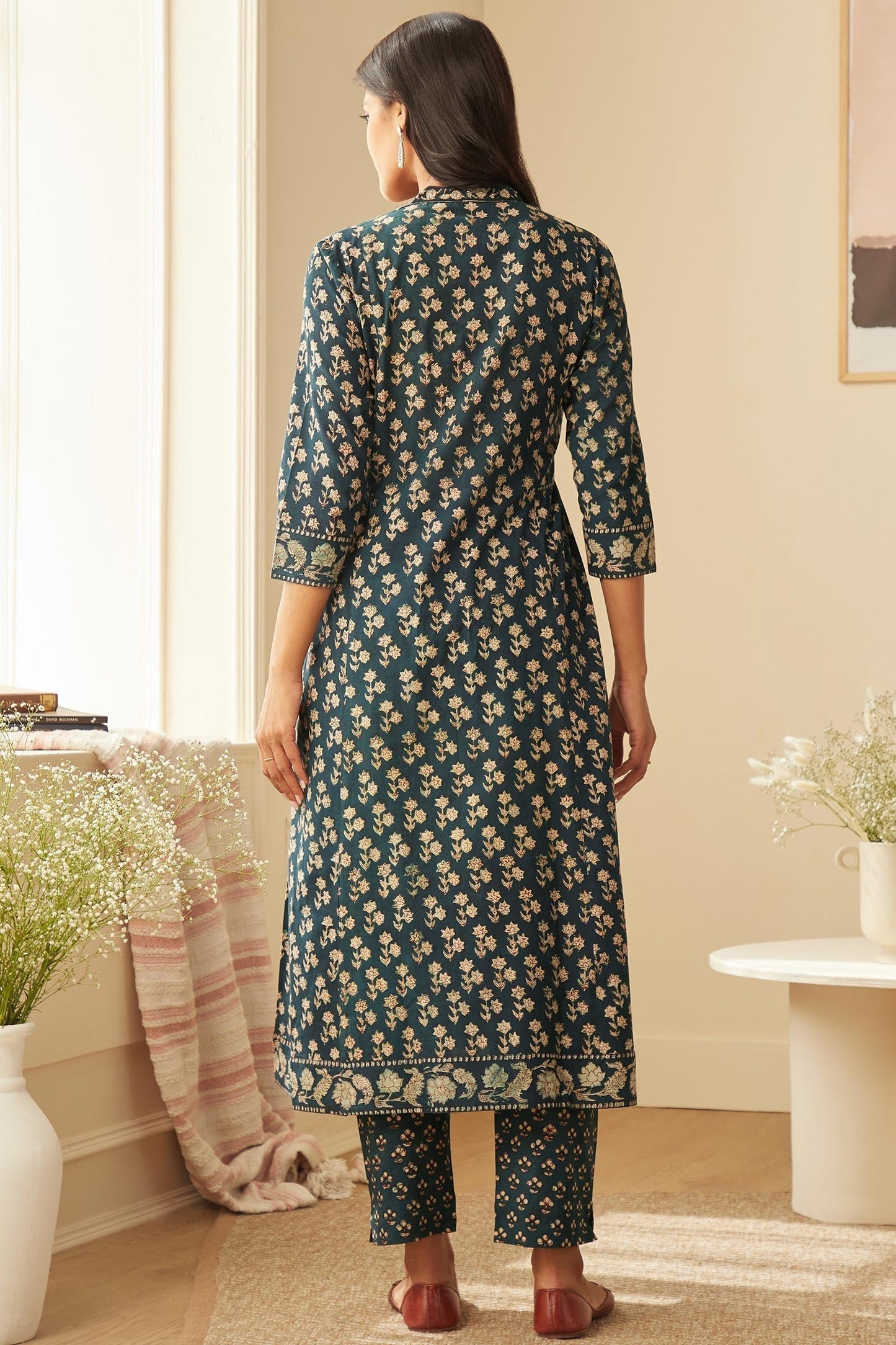 Sehra Ria Bagru Kurta