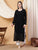 Dua Premium Viscose 3D Chikankari Straight Kurta (Black)