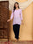 Misha Chikankari Modal Short Kurti (Lilac)