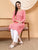 Alina Chikankari Modal Straight Kurta (Peach Pink)