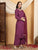 Farha Chikankari Premium Modal Co-ord Set (Wine)