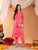 Ananya Chikankari Kurta Pant Cotton Co-ord Set (Coral)