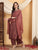 Farha Chikankari Premium Modal Co-ord Set (Brown)