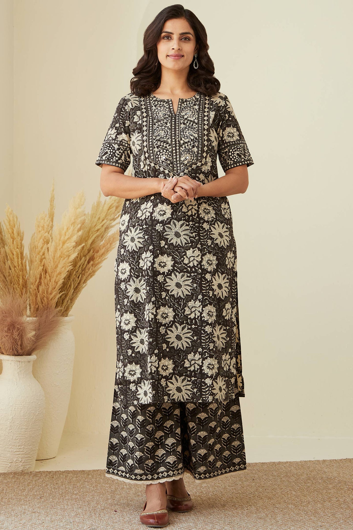 Sehra Mahira Bagru Kurta