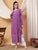 Dua Premium Viscose 3D Chikankari Straight Kurta (Mauve)