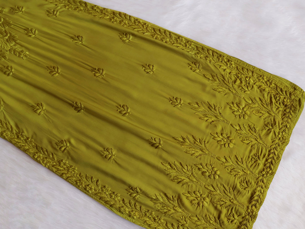 Duaa Olive Green Modal Ombre Kurta Pant set