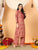 Faiza Chikankari Rayon Co-ord Set (Nude Coral)
