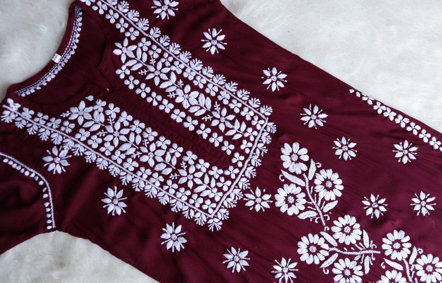 Saira Deep Plum Long Modal Kurta