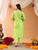 Ananya Chikankari Kurta Pant Cotton Co-ord Set (Parrot Green)