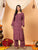 Faiza Chikankari Rayon Co-ord Set (Plum)