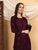Faiza Chikankari Rayon Co-ord Set (Wine)