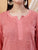 Dua Premium Viscose 3D Chikankari Straight Kurta (Rose gold)