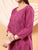 Alina Chikankari Modal Straight Kurta (Wine)