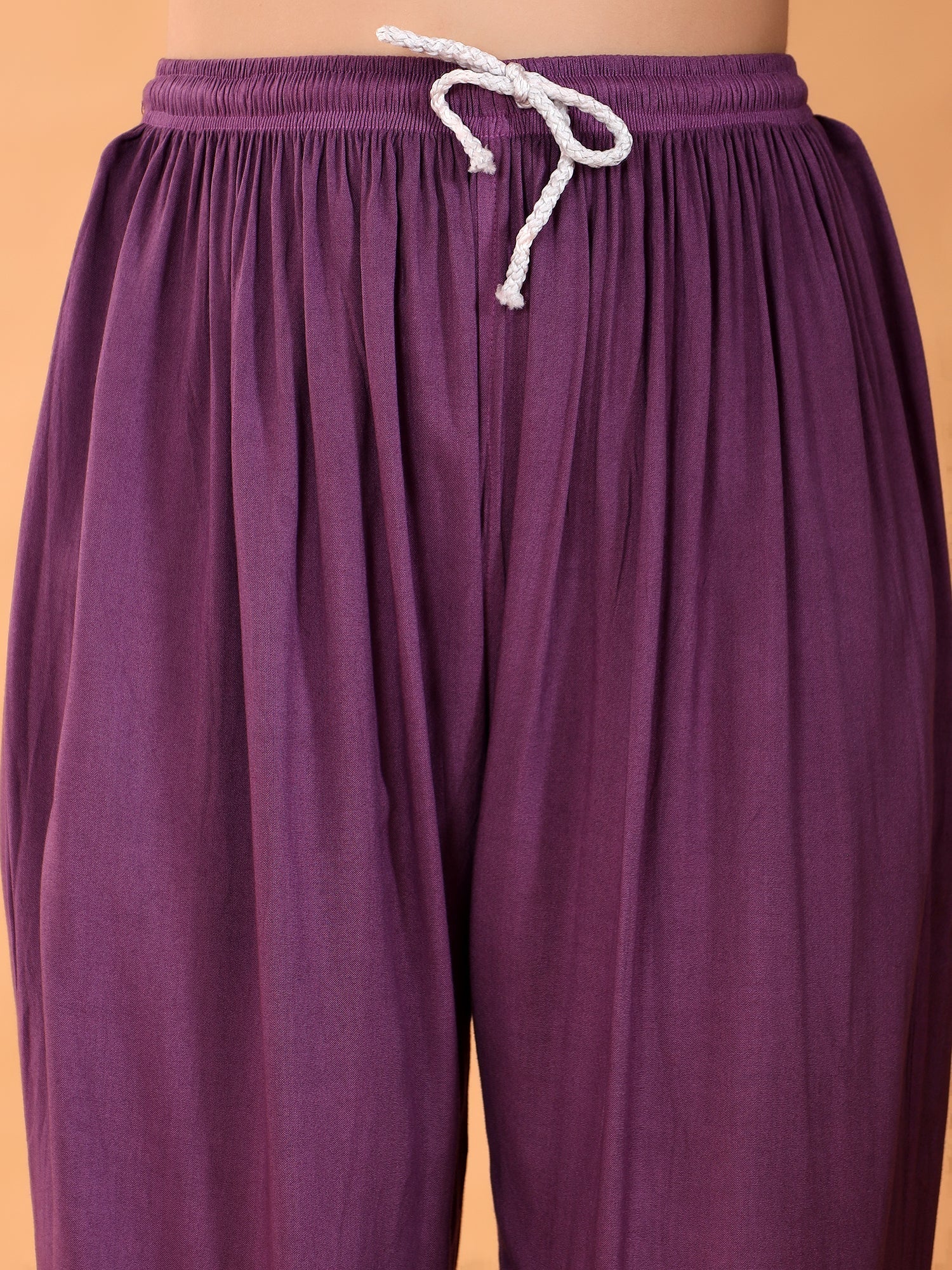 Maryam Chikankari Rayon Co-ord Set (Mauve)