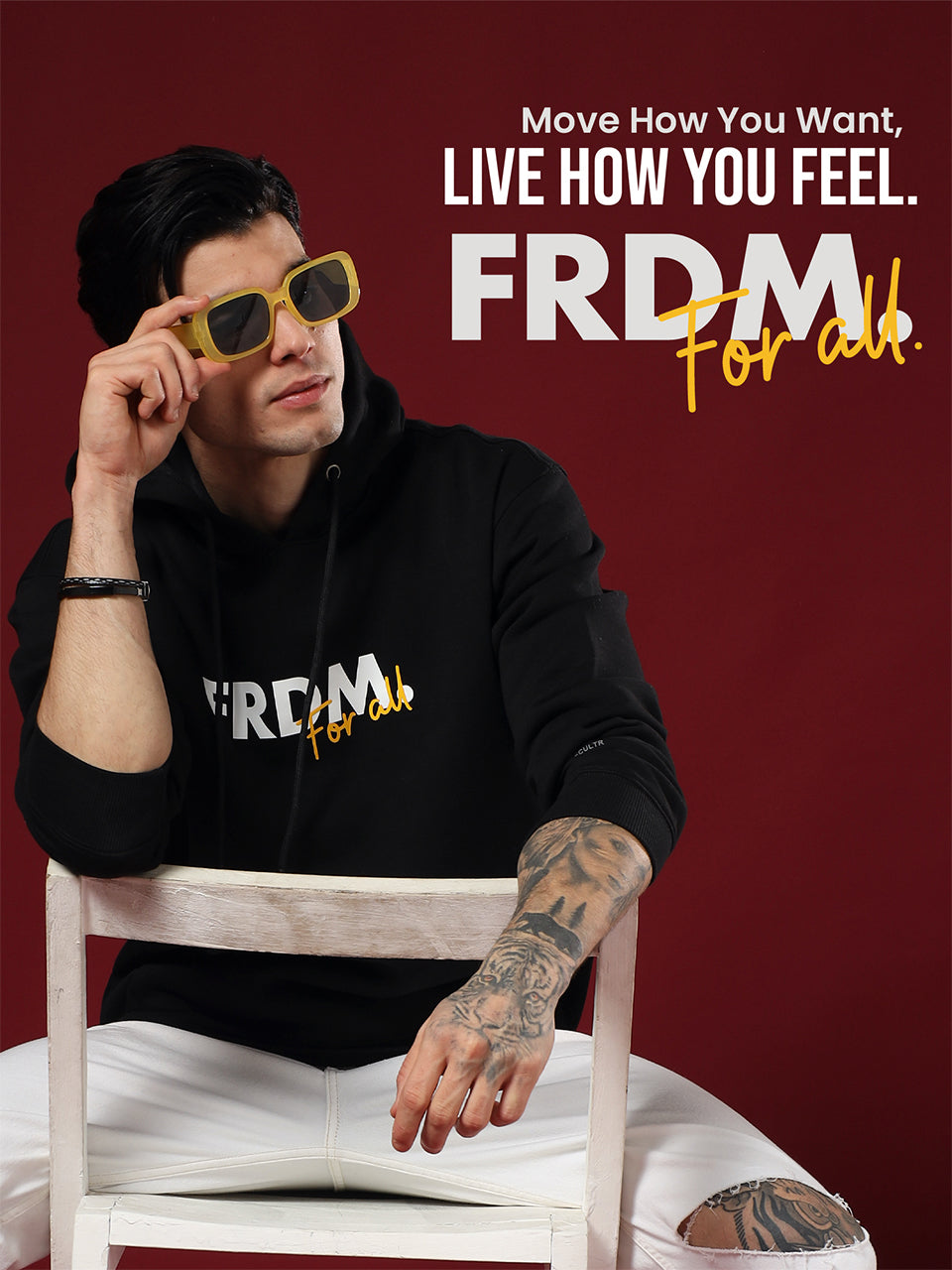 FRDM. Black Hoodie