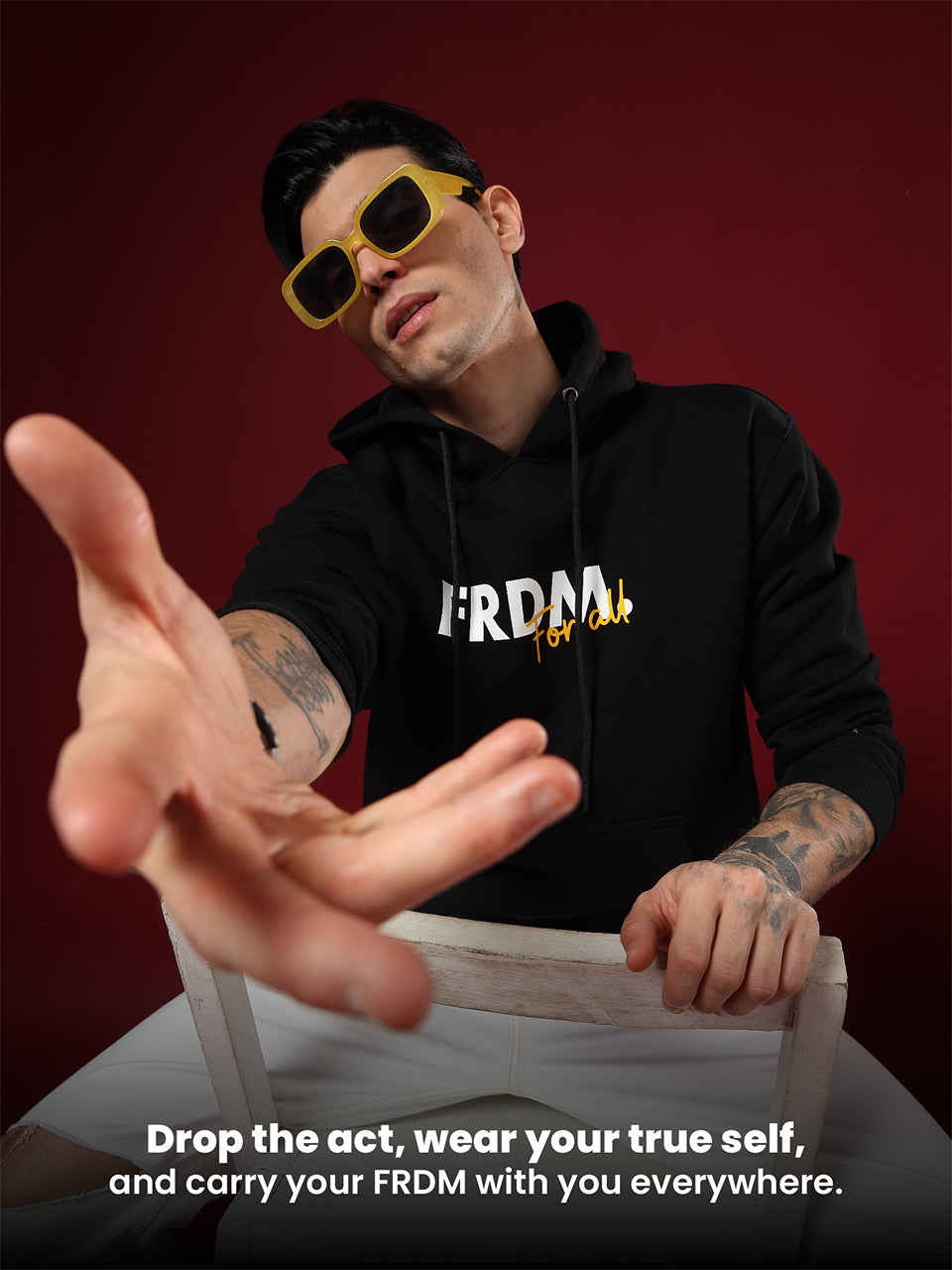 FRDM. Black Hoodie