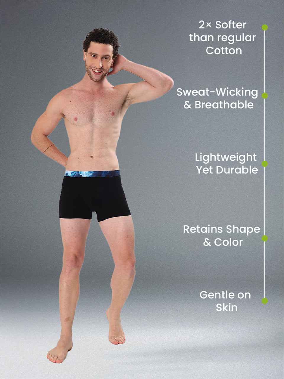 Men's Cotton Abstract Waistband Trunk – Pack of 2