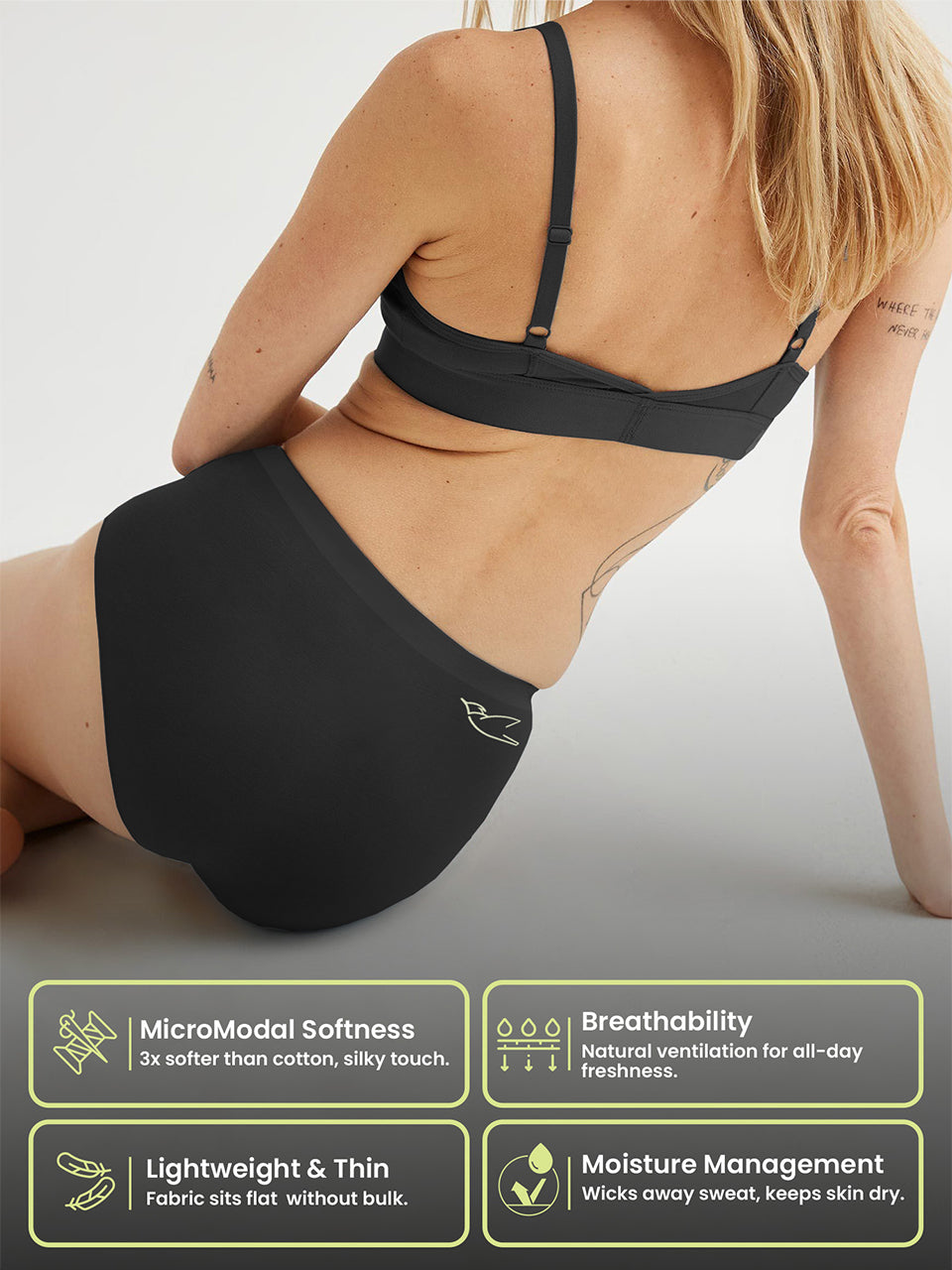 Seamless No Show Micro Modal Hipster panties pack of 1