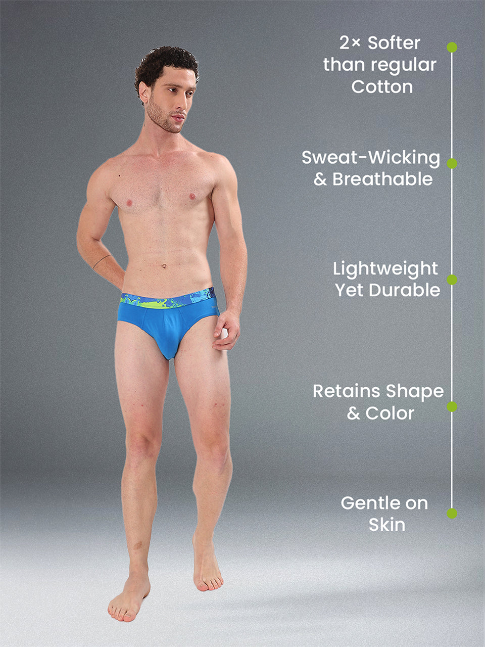 Men's Cotton Abstract Waistband Brief – Pack of 2