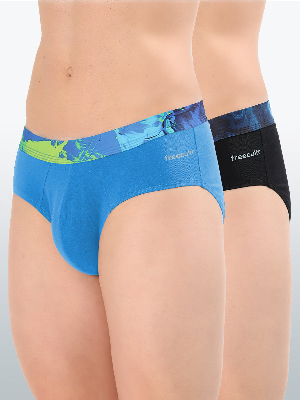 Men's Cotton Abstract Waistband Brief – Pack of 2