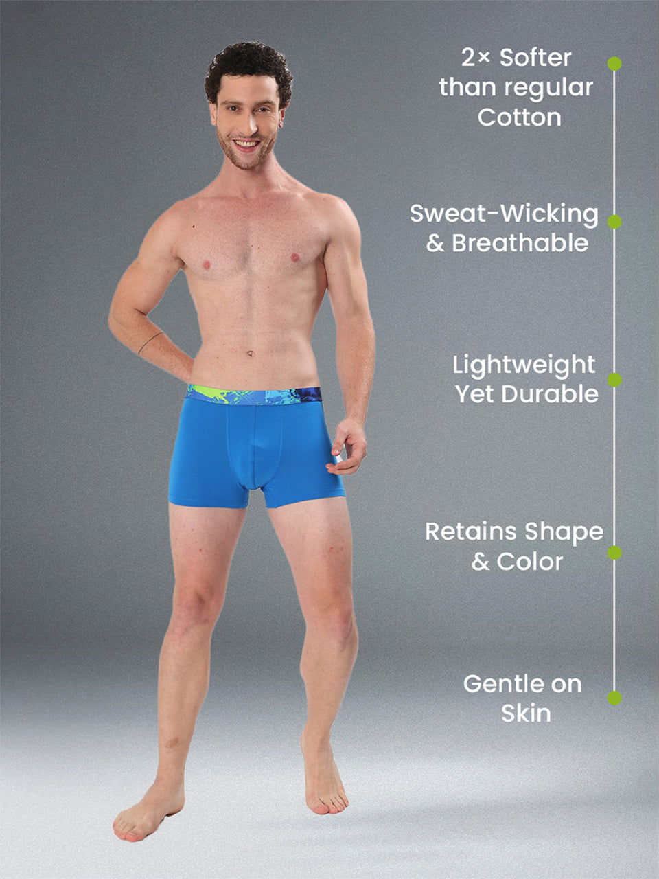 Men's Cotton Abstract Waistband Trunk – Pack of 1