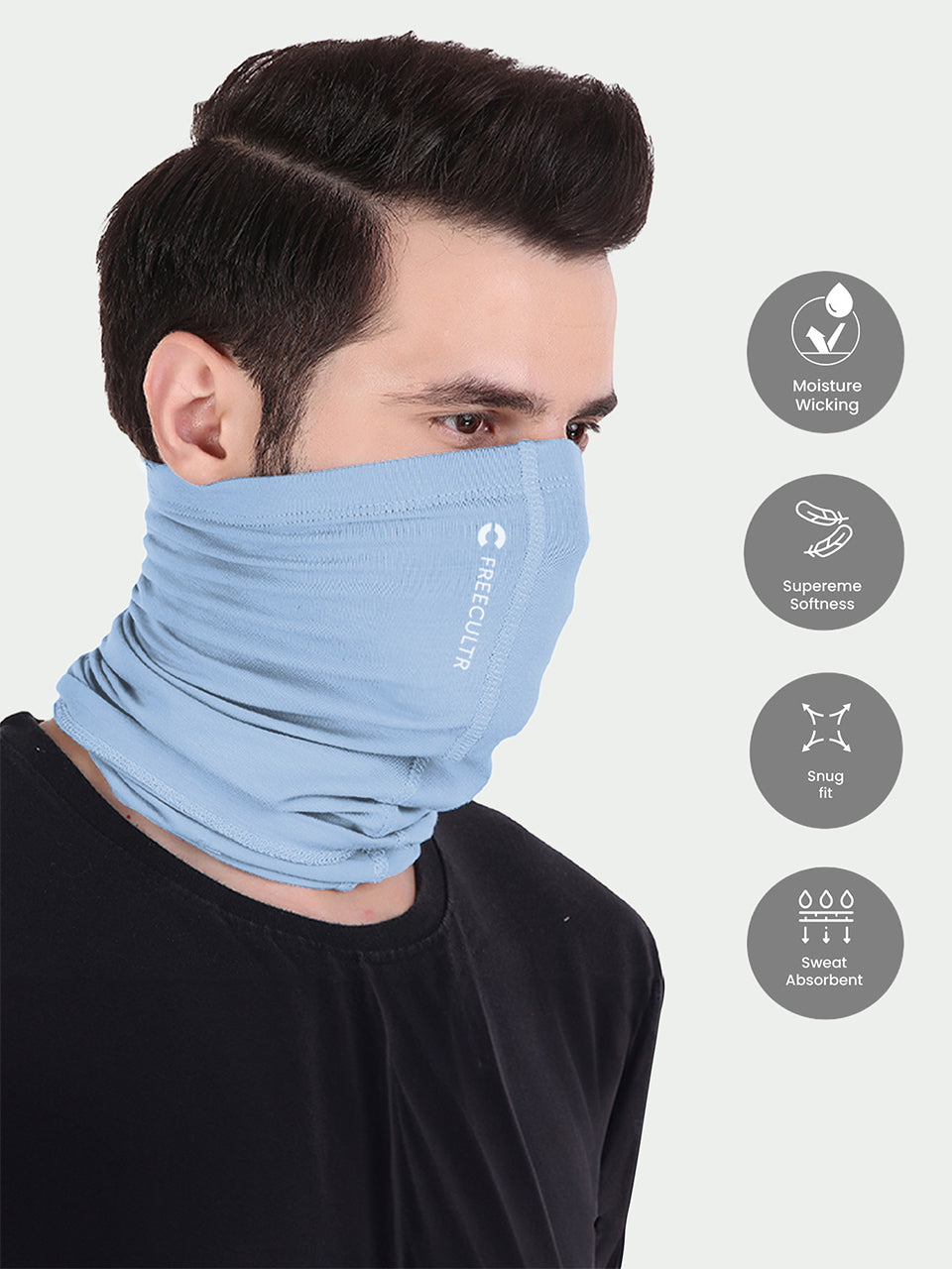 Unisex Bandana Masks - Plain (Pack of 1) Free