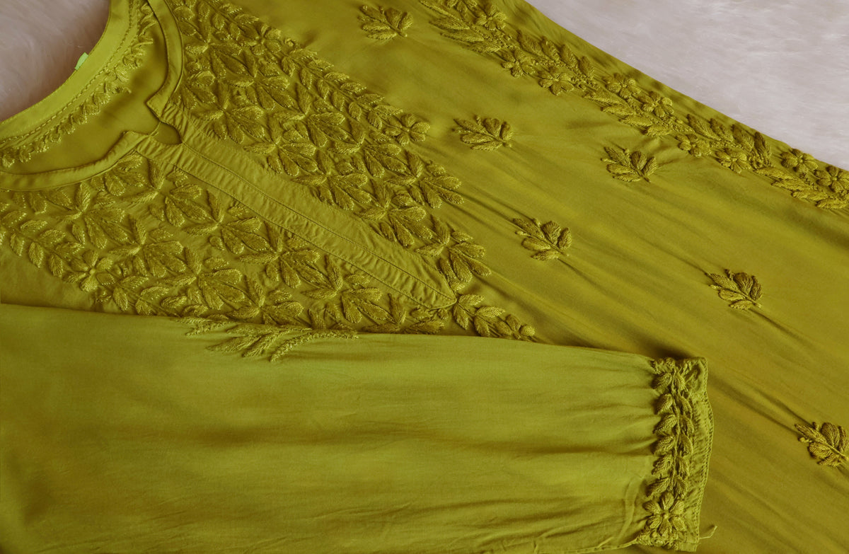 Duaa Olive Green Modal Ombre Kurta Pant set