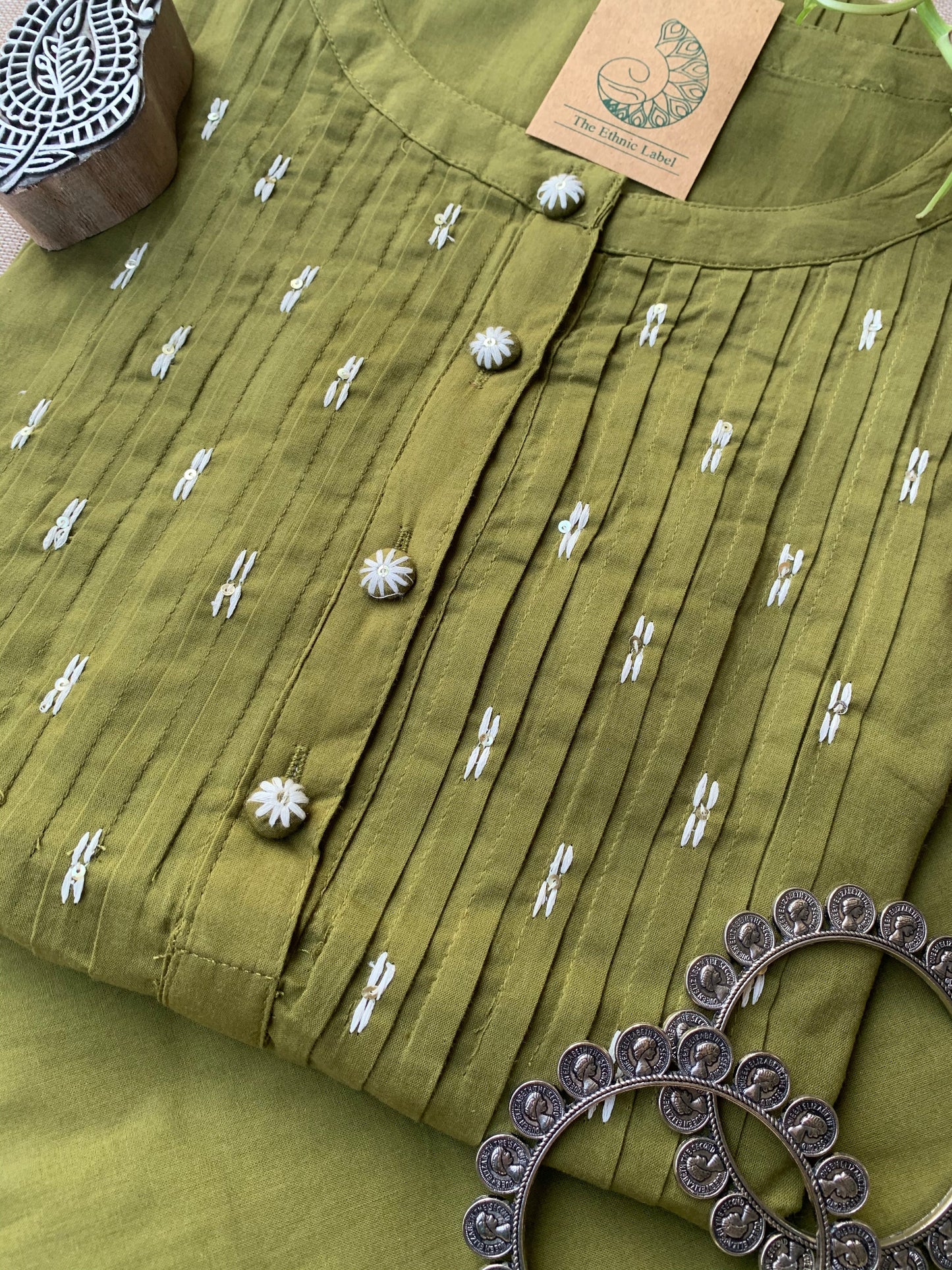 "Heena" Cotton Kurta with Pants (2pc)