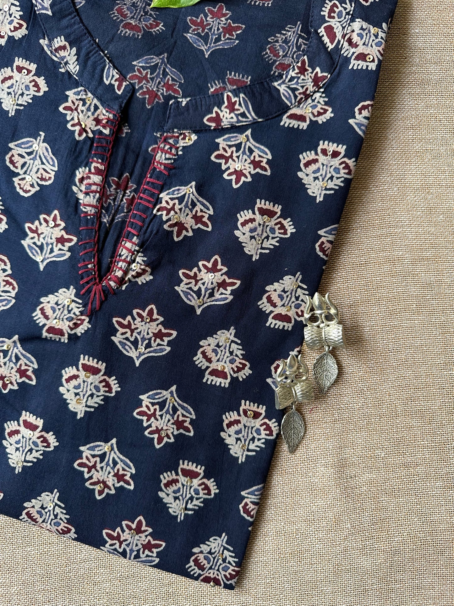 Short Kurti "Shab" Bagru Cotton