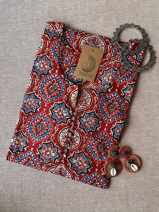 "Naaz" Ajrakh Hand Block Pritned Cotton Kurta