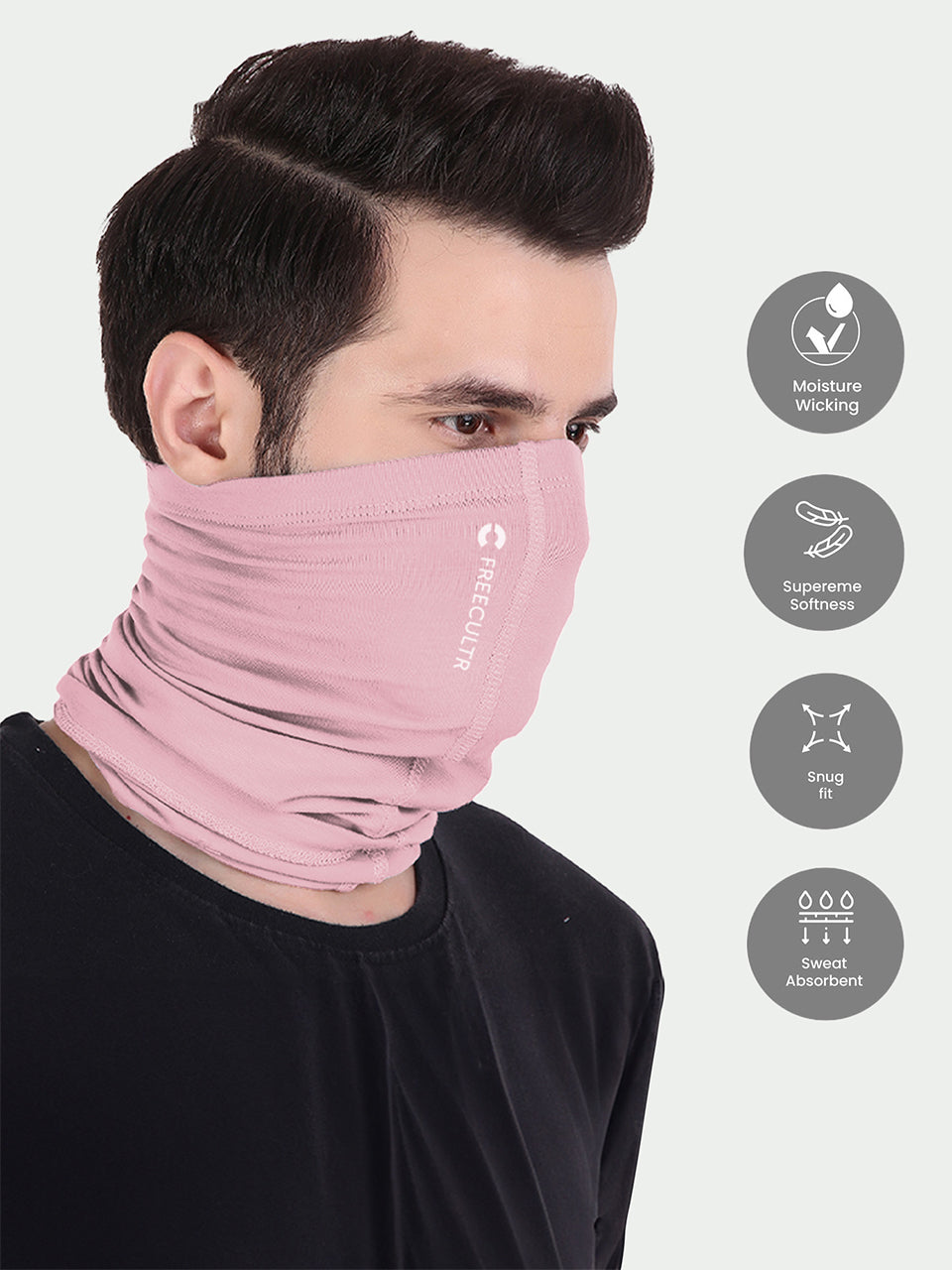 Unisex Bandana Masks - Plain (Pack of 1) Free