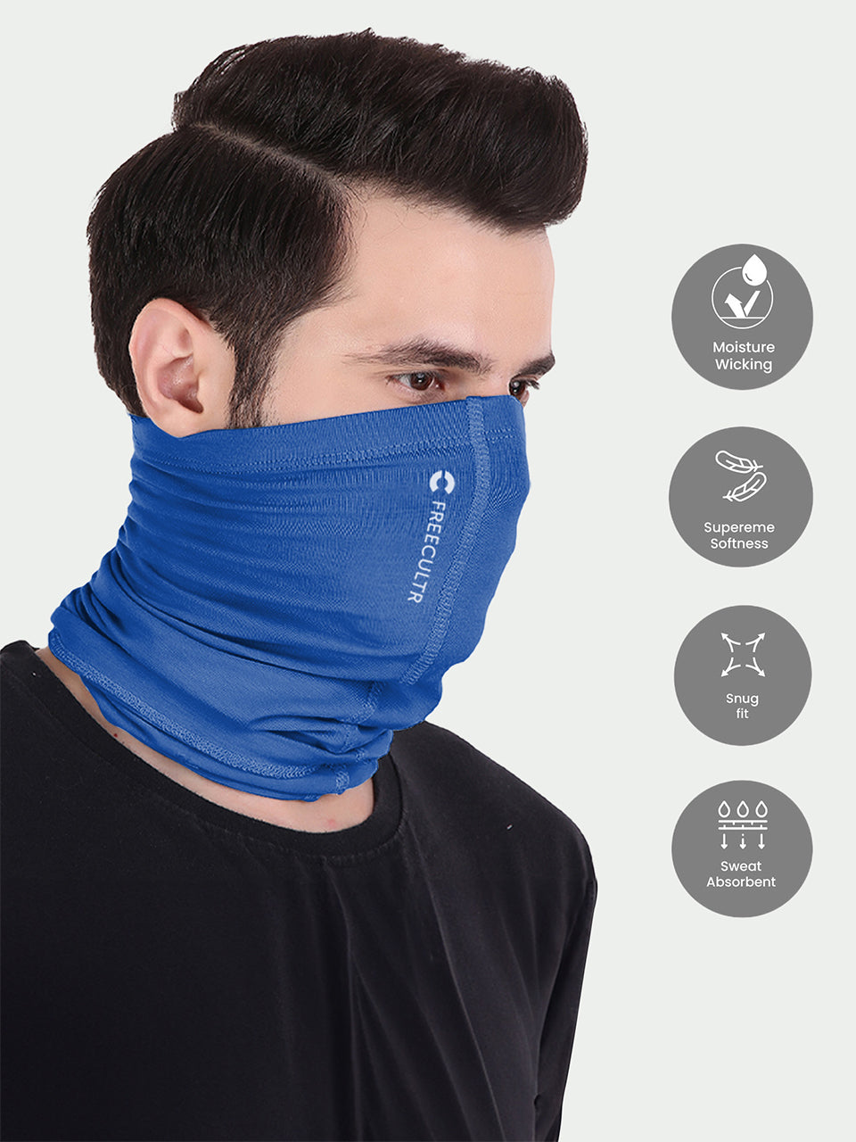 Unisex Bandana Masks - Plain (Pack of 1) Free