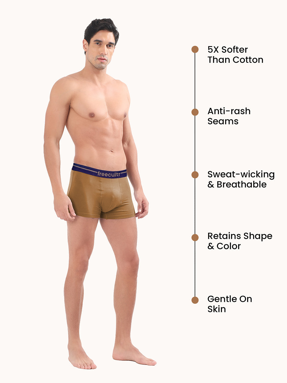Men’s Adaptive Cotton Stretch Trunks Pack of 3