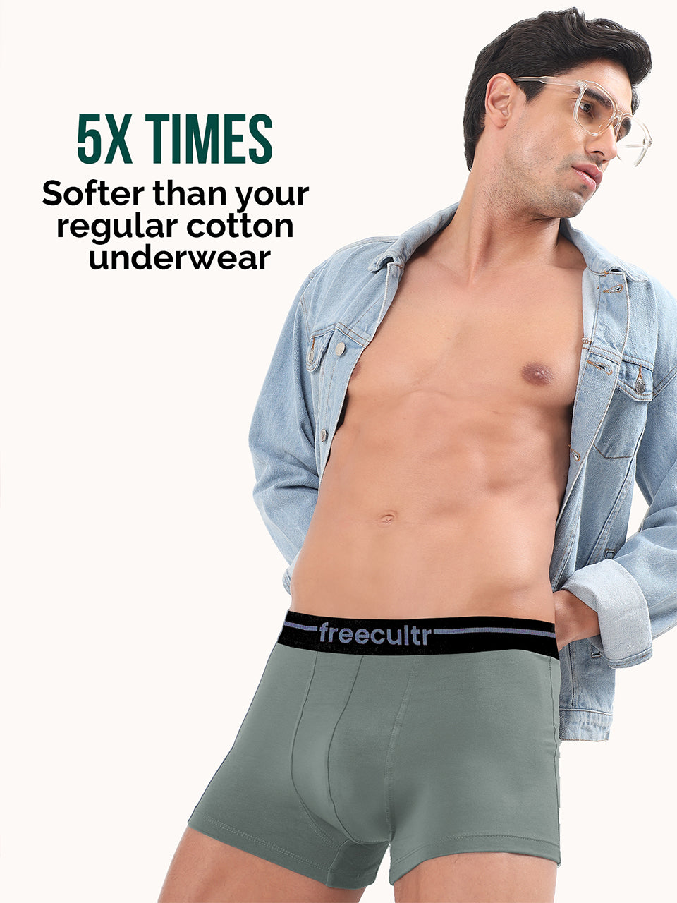 Men’s Adaptive Cotton Stretch Trunks Pack of 5