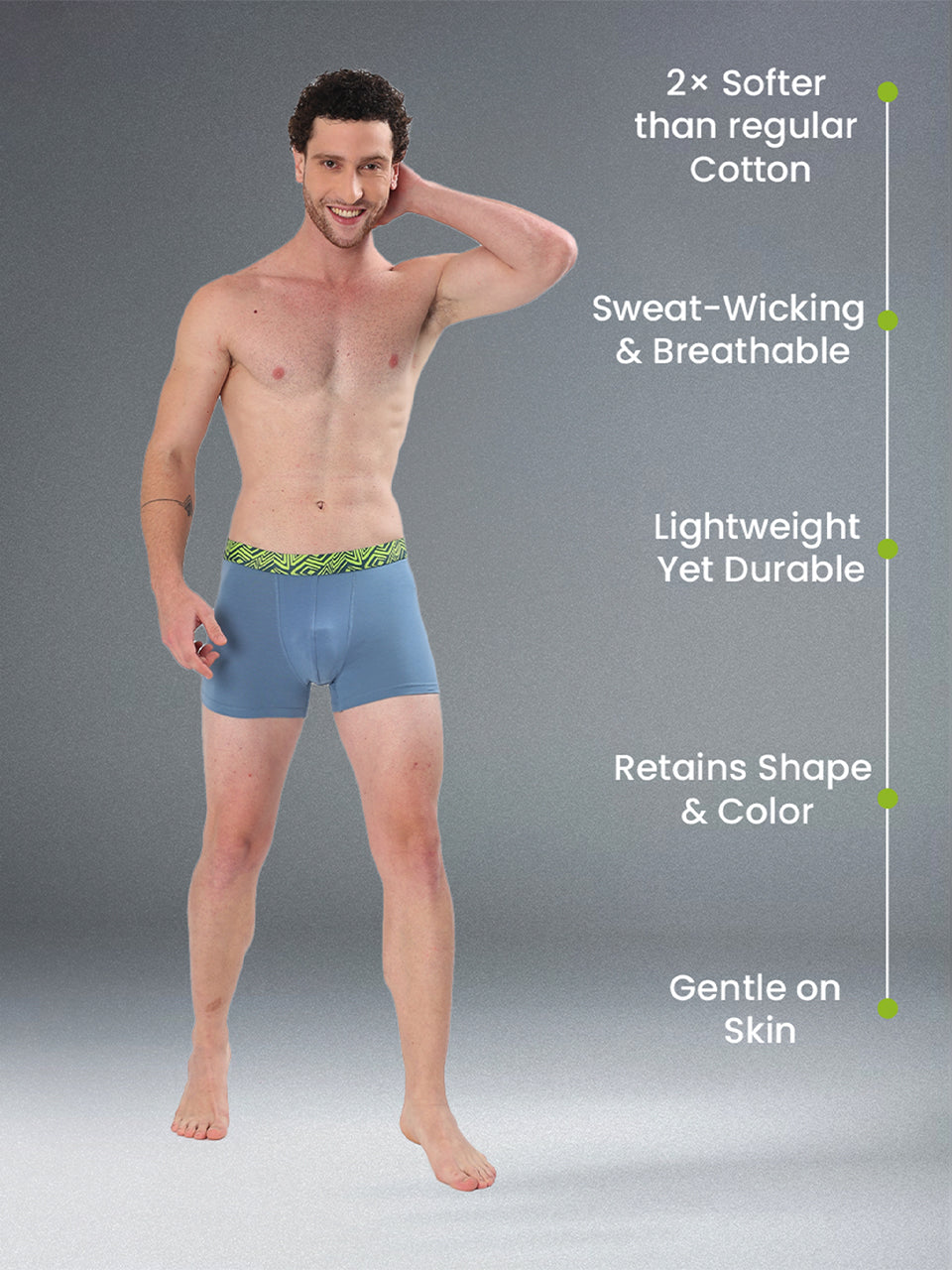 Men's Cotton Abstract Waistband Trunk – Pack of 1