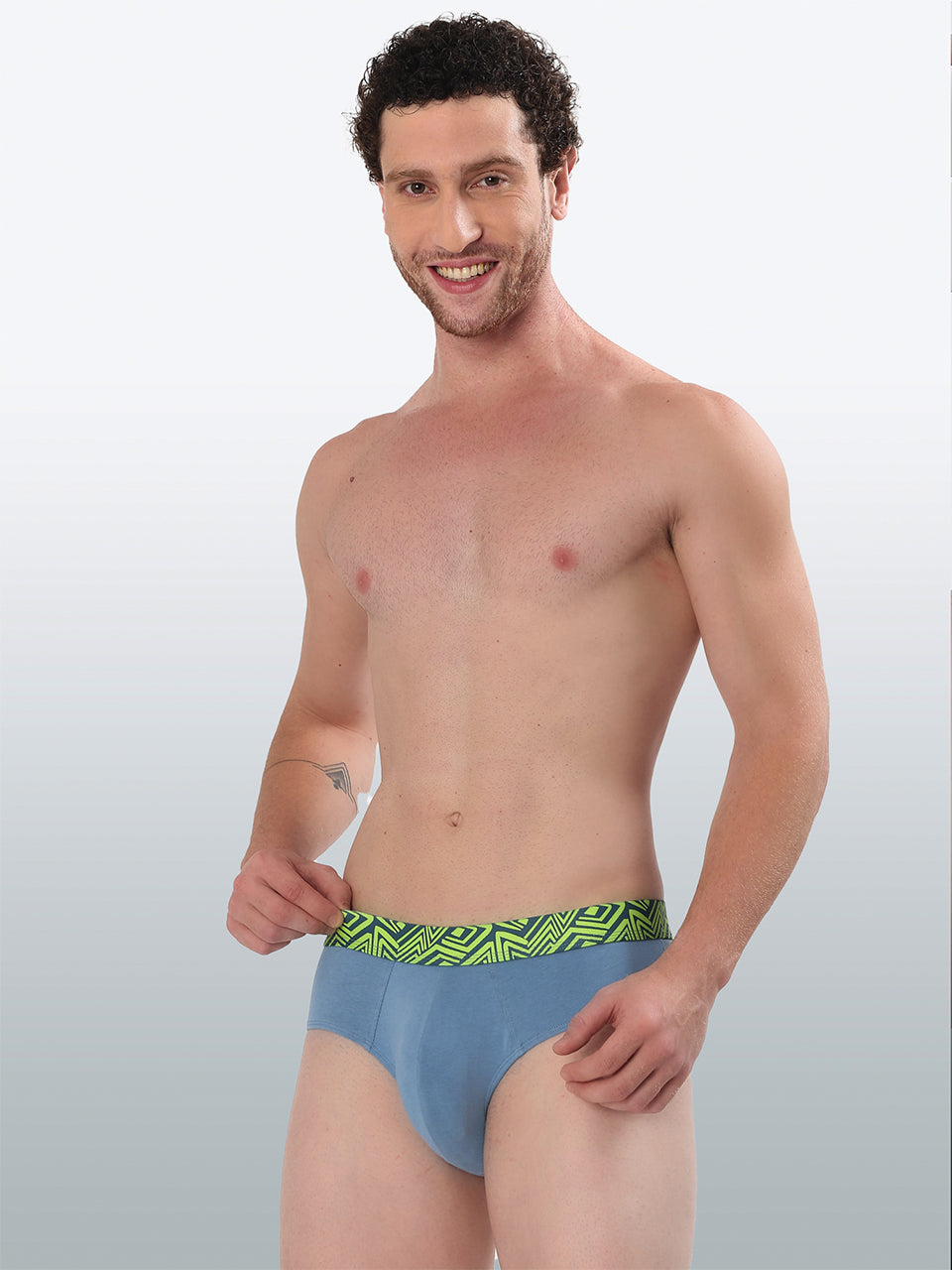 Men's Cotton Abstract Waistband Brief – Pack of 2