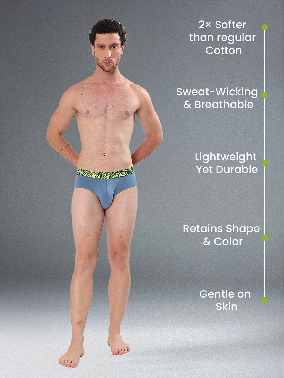 Men's Cotton Abstract Waistband Brief – Pack of 1