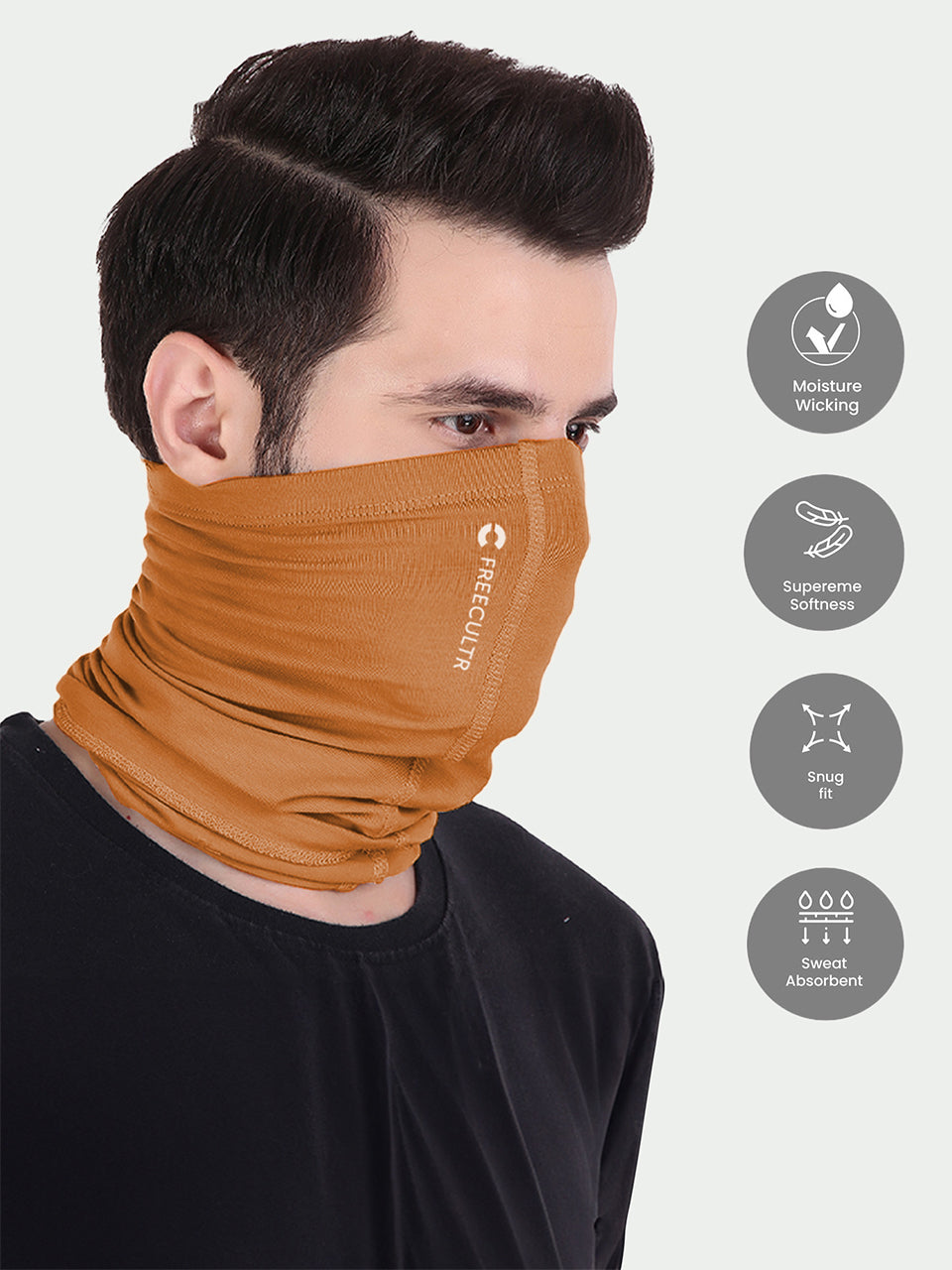 Unisex Bandana Masks - Plain (Pack of 1) Free
